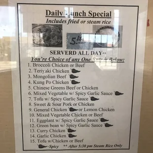 $5.45 lunch specials!!!