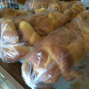 bread wrapped in plastic