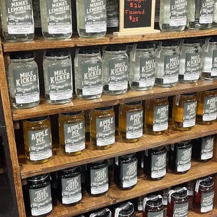 a display of jars of honey