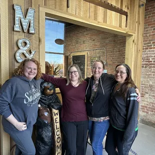 Tasting room and resident bear statue.