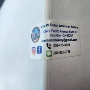 a sticker on a refrigerator