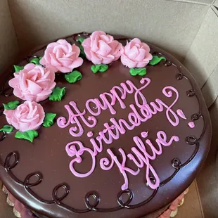 A beautiful chocolate ganache cake! Our tradition. 5.22.23