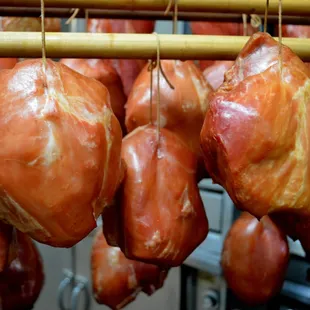 These juicy hams are smoked right here at the deli. You can purchase it whole, or have it sliced as you wish.