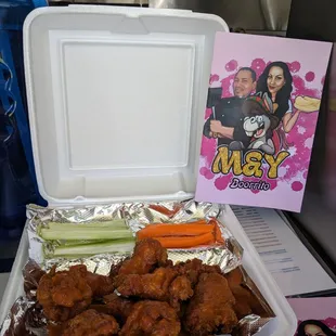 Delicious buffalo wings. Finger licking good.