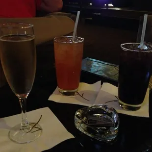 Sparkling wine, Seedless Watermelon and Mango Blackberry Mojito