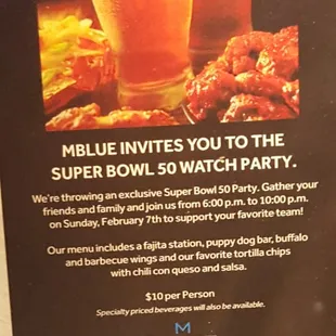 super bowl watch party