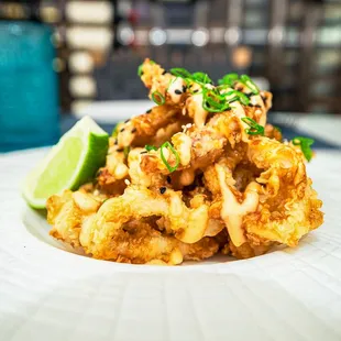 a plate of fried shrimp