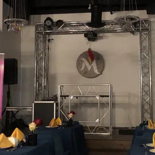 a stage set up for an event