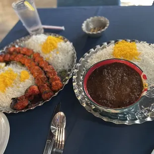 Our favorite dishes here. The Fesanjoon is on the right.