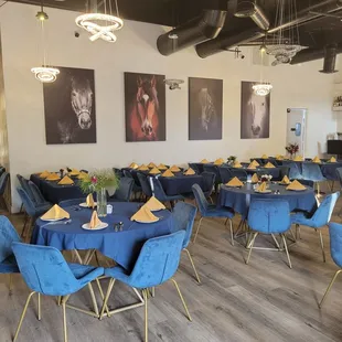 Dining Area with beautiful decor.  A good place to eat with upbeat vibe.