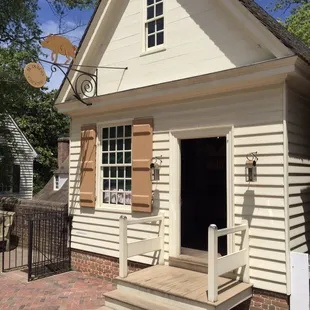 a small white house