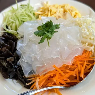 Rainbow noodle salad