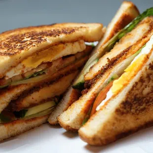 Panang chicken club sandwich