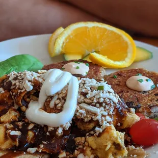 a plate of food on a table