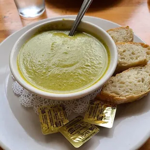 Roasted poblano soup