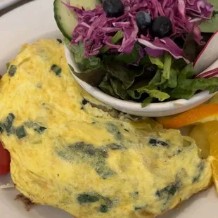 Baked Egg Green Salad
