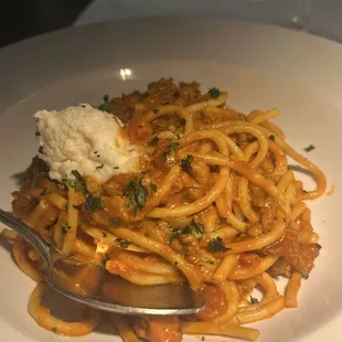 Bolognese w a dollop of ricotta!