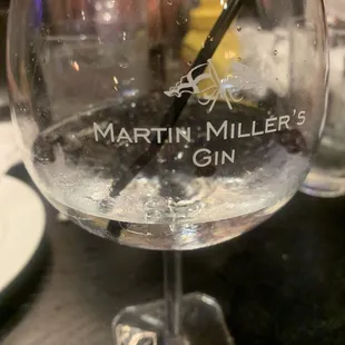  a glass of gin