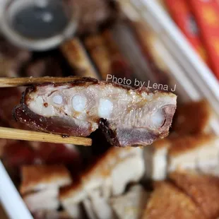 Closeup of B-B-Q Spareribs 排骨