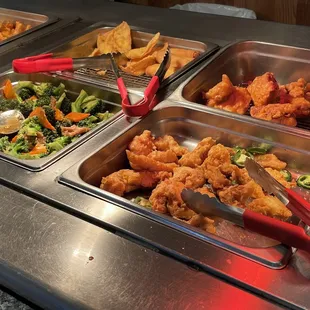 a variety of food items