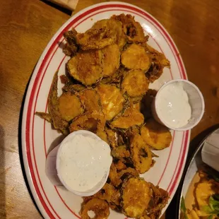 Fried pickles &amp; peppers