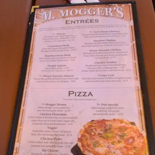 the menu