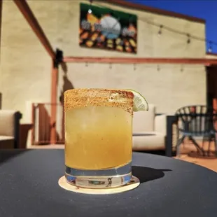 Sit on our sunny patio and enjoy a spicy margarita!