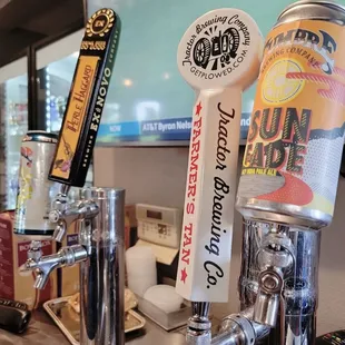 We always have rotating beers on tap so you never get bored.
