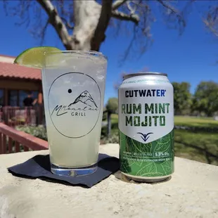 Love mojitos? Try our delicious, canned Cutwater mojito over ice with a lime.