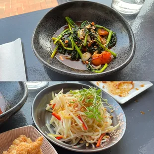 Green Papaya/mango salad and Gai Lan