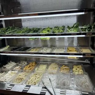 Many options for add-ons to the broth