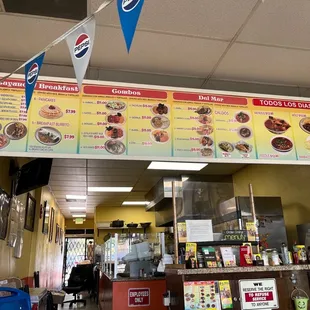 the menu of a mexican restaurant
