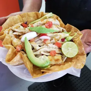 Chicken taco salad