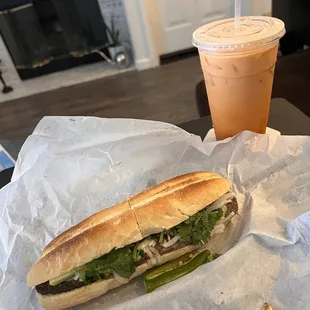 Lemongrass Grilled Beef and Thai Tea