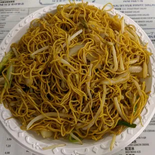 stir fried noodle with soy sauce (scarlion, spring sprout, onion) $10 as of 09/01/2021
