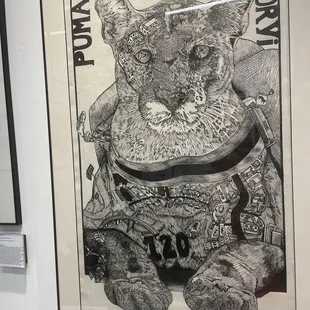 Puma art etching
