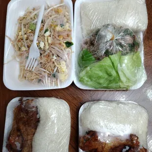 *Grab N Go *Meals.. Pad Thai, Chicken Larb and Sticky Rice /Chicken