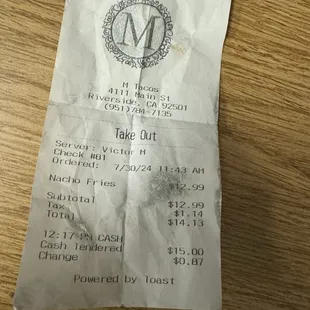 Receipt