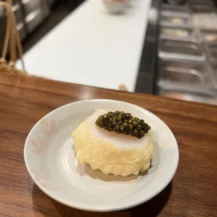 Tempura scallop + caviar (Kaiseki dinner)