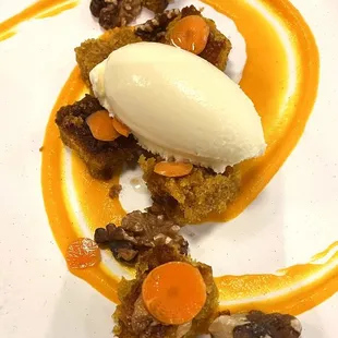 Carrot cake ginger ice cream