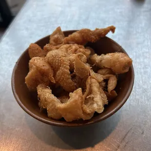 Crispy chicken skin