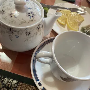 Hot lemon water set up