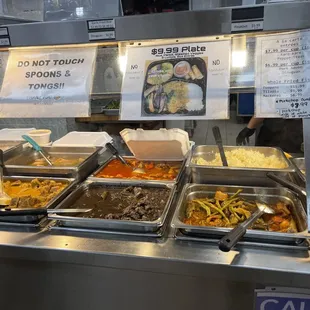  a variety of food items