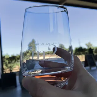 a hand holding a glass of wine