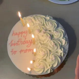 Pandan young coconut and durian 8 inch cake