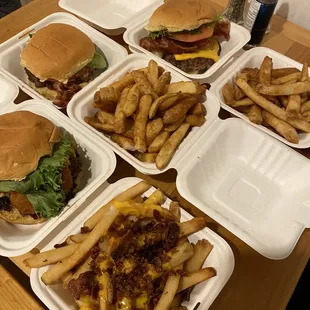 a variety of food items