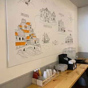 sushi and sashimi, interior