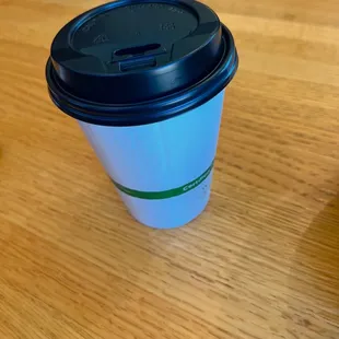 Latte with oatmilk. The lid was so annoying and kept leaking :( decent coffee though !