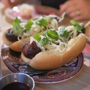 Happy hour Lao hotdogs