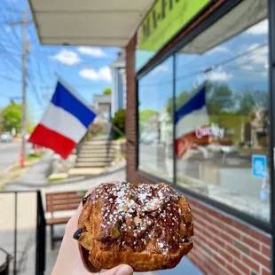 Almond chocolate croissant